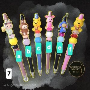 Womens ,Mens, Kids Cartoon Character Pens - Multicolor